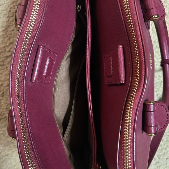 Ralph Lauren Burgundy Leather Satchel - Picture 7 of 12
